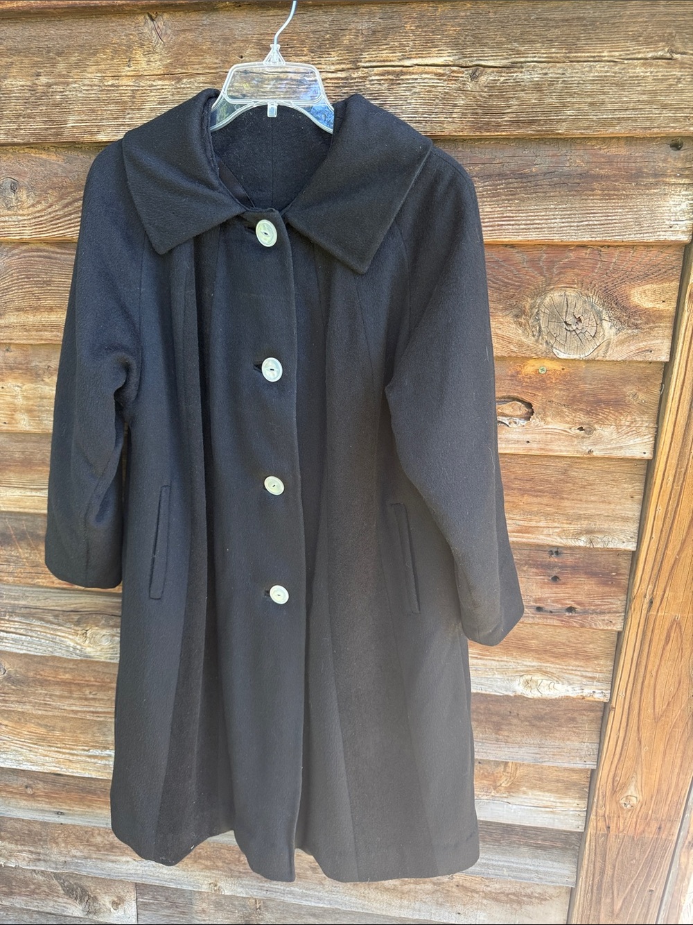 ABBMOOR wool vintage coat paneled